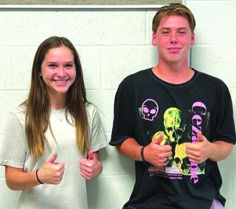 Windthorst ISD's Bree Kirk and Koda Sternadel recentlty earned academic honors from the College Board National Recognition Programs. Courtesy photo/Windthorst ISD