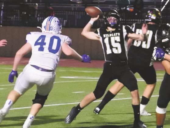 Archer City junior quarterback Ty Bates received the District 6-2A Offensive MVP award after accounting for 36 touchdowns and 2,824 yards of total offense. Photo/Will Edwards