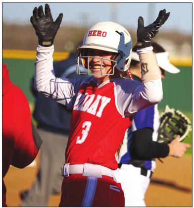 Holliday senior Evelyn Perkins was an all-state performer for the Lady Eagles last season with 57 runs and 46 steals. Photo/Will Edwards