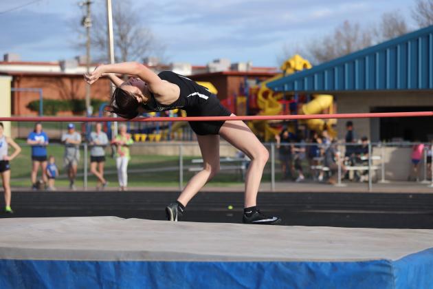 MaKaylee McCown attempts the high-jump