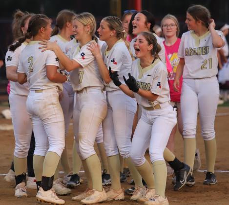 Team celebrates win