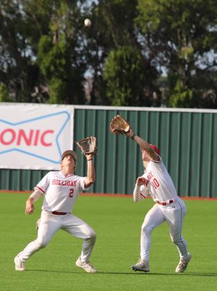 Parker Jones and Steele Skinner go for a ball