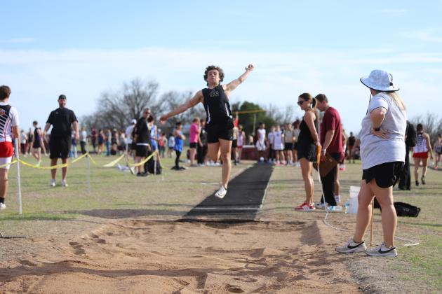 Isaac Dieguez makes the long jump