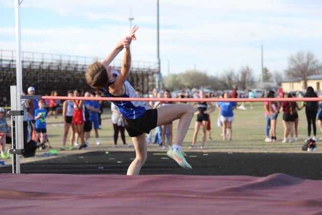 Henley Teakell attempts the high jump