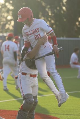 Isaac Villa and Michael Stewart celebrate