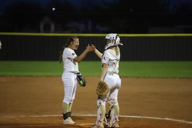 Addi Canada and Addy Peters at the mound