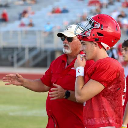 Holliday senior Jaxx Johnson is the last of head coach Frank Johnson's four sons to don football pads and a helmet.