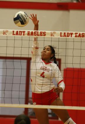 Holliday senior Skylar Rivers makes the transition from libero back to the front row for her final campaign with the Lady Eagles. (Photo/Will Edwards)