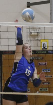 Jr. Savannah McCann goes for a kill
