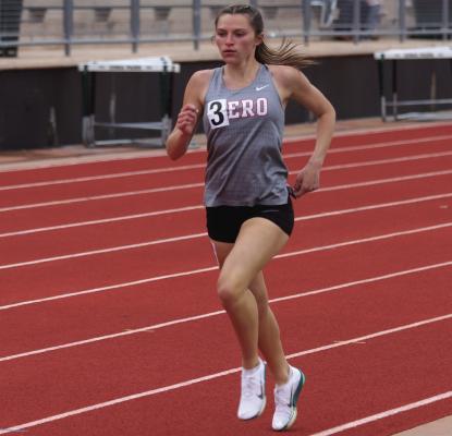 Holliday distance runner Kenli Atwood is poised for a stellar senior season on the track for the Lady Eagles. File photo