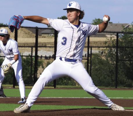 Windthorst pitcher Conner Schreiber will look to fill up the strike zone for the Trojans in his senior season. File photo