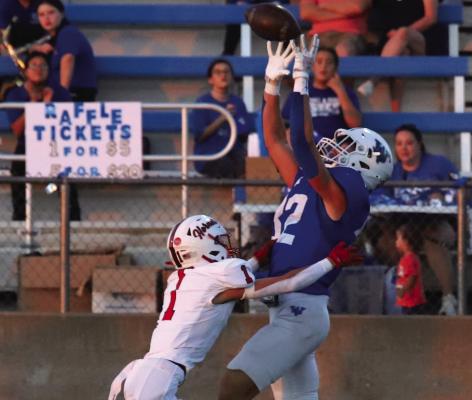 Along with his sophomore sibling Aiden, senior Trojan Jaxon Stark will be looking to help lead Windthorst to another successful football season. File photo