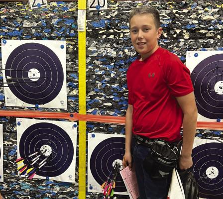 Archer County 4-H's Kried Edwards placed first in the Junior Compounded aided divison of the Azle 4-H Fort Gard Invitational Archery contest. Courtesy photo