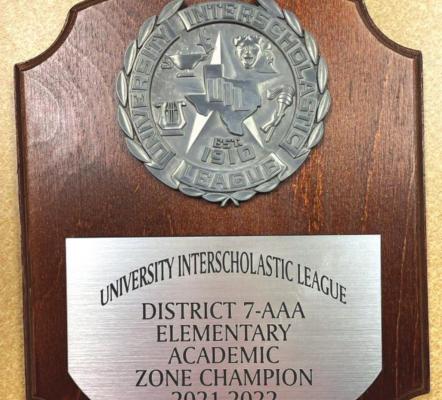The Holliday Elementary and Middle Schools both won its UIL District 7-3A Academic Zone Championships. Courtesy photo/Holliday ISD