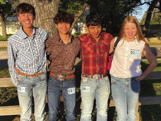 The Windthorst FFA Milk Quality team of Luke G., Salvador C., Miguel C. and Maddison F. placed third in the district competition. Courtesy photos