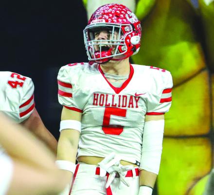 Jaxx Johnson concluded his impressive football career with a 47-8 record as a four-year contributor on varsity while playing for his father. Photo/Will Edwards