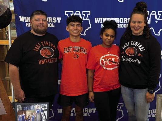 Windthorst senior Kolton Rodgers signed his letter of intent to run at East Central University on Wednesday, Nov. 12. Courtesy photo