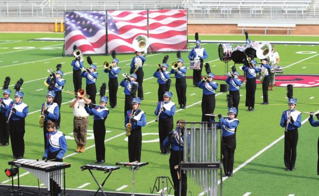 The 2021 Big Blue Band will perform "The Pursuit of the Throne" during the 2021 season as it hopes to compete for a UIL 2A marching title. File photo