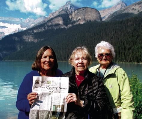 Donna Haile, Shirley Stults, and Ernestine Heller recently traveled to Lake Louise, Lake Moraine and Lake Peyto in Alberta, Canada. They also enjoyed Takakkaw Falls and Bow Falls near Banff and Glacier National Park in Montana Aug. 4-10. Courtesy photo
