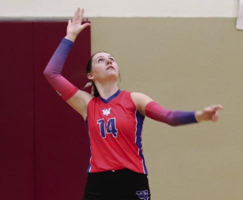 Senior Violet West will look to carry on a long tradition of volleyball success at Windthorst for this season. File photo