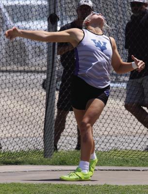 Windthorst thrower Gabby Hoegger earned an All-State nomination from the TGCA following her senior season in the discus circle. File photo