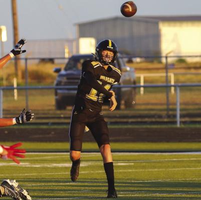 Archer City Freshman Quarterback Joe Castles threw for four touchdowns during the Wildcats 34-17 victory over Anson. Photo/Will Edwards