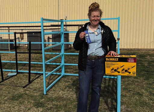 Ava Dora poses with her grand champion ag mechanics project. Courtesy photo