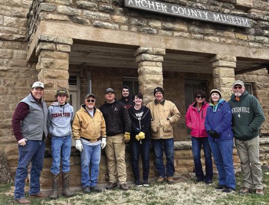 Members of the Archer County community came together at the Archer County Museum and Art Center to help clean out, catalog and move items from its garage building during its work day Saturday, Feb. 18. Courtesy photo