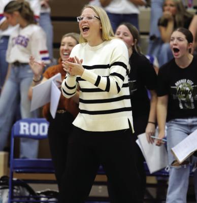 Longtime Archer City volleyball coach Krissa England is stepping down and furthering her administration career after 10 years leading the Lady Cats. File photo