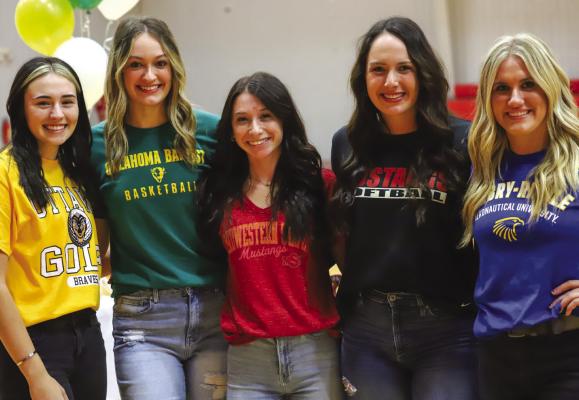 Five Lady Eagles sign LOIs