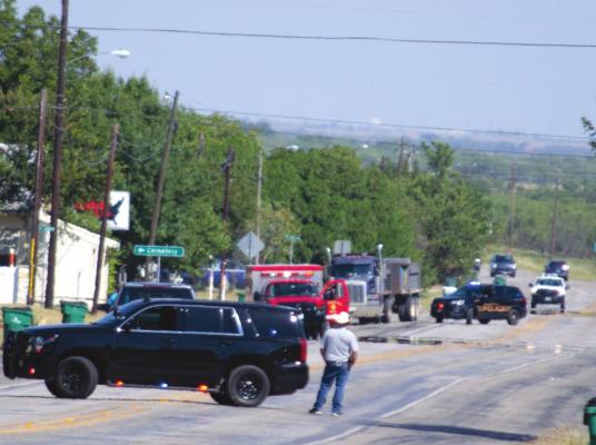 First Responders close off street for major gas leak in Archer City