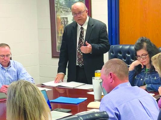 Ted Neeb with Freemon, Shapard and Story presented a clean financial audit for 2021-2022 to the Windthorst ISD school board during their meeting on Monday, Dec. 12. Photo/Nathan Lawson