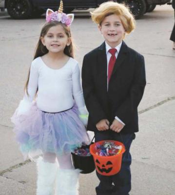 Costumes and treats a-plenty on Halloween night