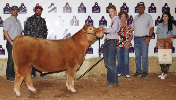 Whit Parkey was the Champion Limousin steer at the Texas Youth Expo in Bryan. Texas. Courtesy photo