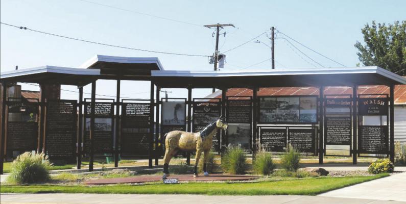 Historical walking tour of Archer County now on display at Walsh Park. The construction was completed by Mickey Mayo and Abby Abernathy. Photo/Jerry Phillips