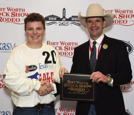 James Romero won a $500 purchase certificate toward a heifer for a 4-H or FFA project for exhibition at next year’s Fort Worth Stock Show &amp; Rodeo. Courtesy photo