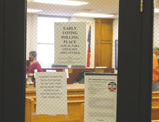 Voters hit the polls at the Archer County Courthouse Annex on Tuesday, Oct. 20. Through Monday, Oct. 19, 1,788 of registered voters had voted. Photo/Jerry Phillips