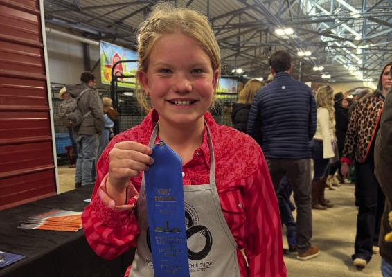 Parish Stubblefield, representing Holliday 4H won Best senior Californian Doe at the Fort Worth Stockshow and Rodeo rabbit show. Courtesy photo