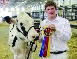 Windthorst FFA's Larson Vieth earned Senior Showmanship and champion fitter at the Fort Worth Stock Show and Rodeo. Courtesy photo