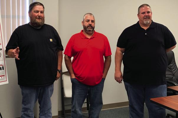 Weldon Turner Jr., David Foster and new board member Chris Weaver were sworn into office on Monday, May 14, after they all ran unopposed in the May 4 election. Photo/Nathan Lawson