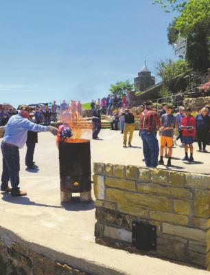 Windthorst junior high at flag dispersal ceremony