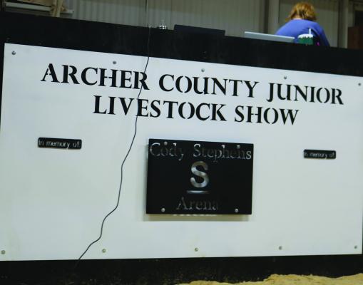 The show board designated the show arena as the Cody Stephens Arena in memory of the former ACJLS vice president who passed away last year. Photo/Nathan Lawson