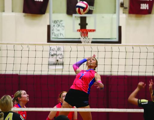 Windthorst Senior Isabel Bussey earned an All-State outside hitter honorable mention after a great senior season. File photo