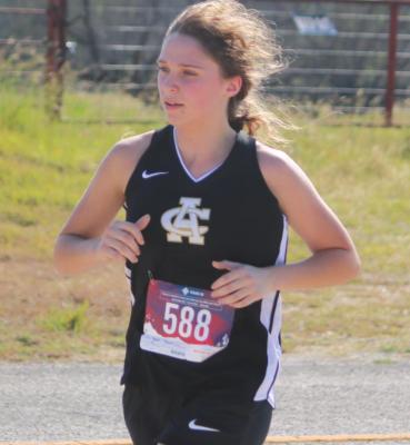 Rebecca Taggert earned a third-place finish at the Prairie Valley XC Meet on Wednesday, Sept. 29. Photo/Jerry Phillips