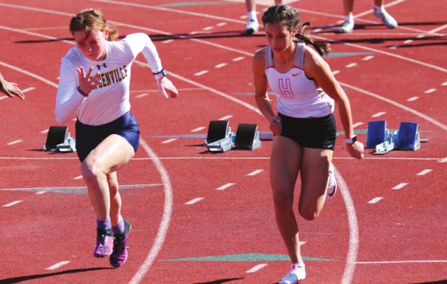 Holliday's Breagan Blowers has been on fire through the first few meets, breaking the Lady Eagles school record in the 100 meter dash three times already this season. Photo/Jerry Phillips