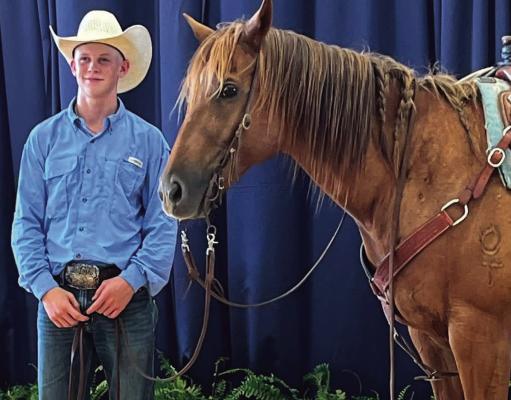 Levi Talley was Grand Champion Heeler, Reserve Champion Header, 4th Place Team Sorting State Horse Show. Courtesy photo