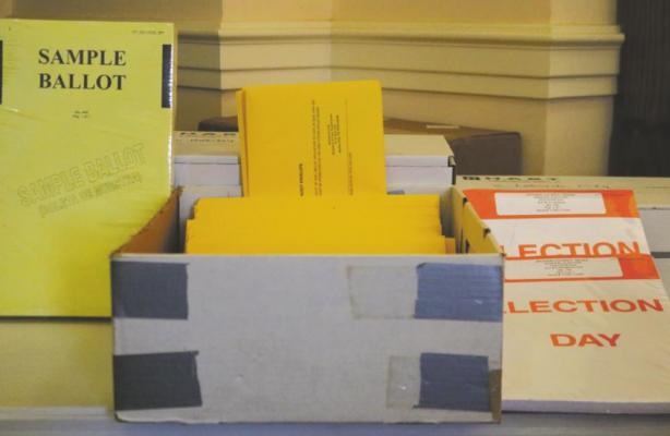 Election Officials in the Archer County office are preparing for the Nov. 3 General Election. Photo/Jerry Phillips