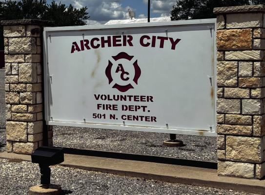 The Archer City Volunteer Fire Department was one of five Archer County VFDs which asked the county commissioner's court to consider providing financial aid to allow them to hire a new medical director for their departments. File photo