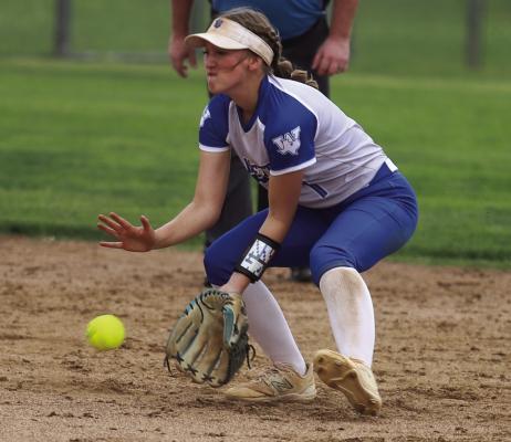 Windthorst’s senior shortstop Karissa Fillingim posted an on-base percentage of .714 for the two district games against the Electra Lady Tigers the Olney Lady Cubs. File photo