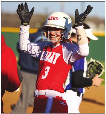 Holliday senior Evelyn Perkins was an all-state performer for the Lady Eagles last season with 57 runs and 46 steals. Photo/Will Edwards